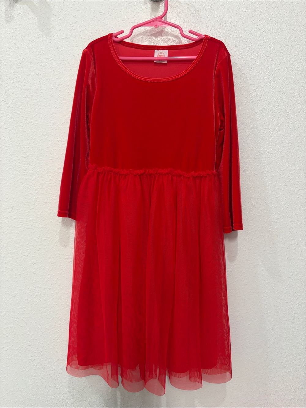 Red Velvet Bodice Tulle Skirt Dress